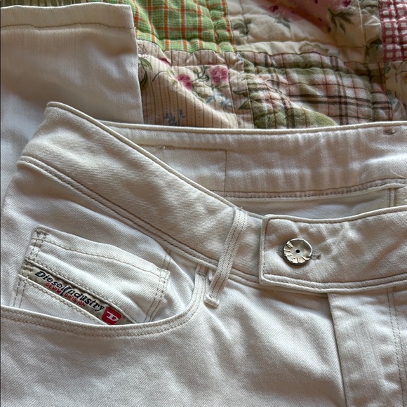 Diesel Low Rise White Denim Jeans - Picture 2 of 5